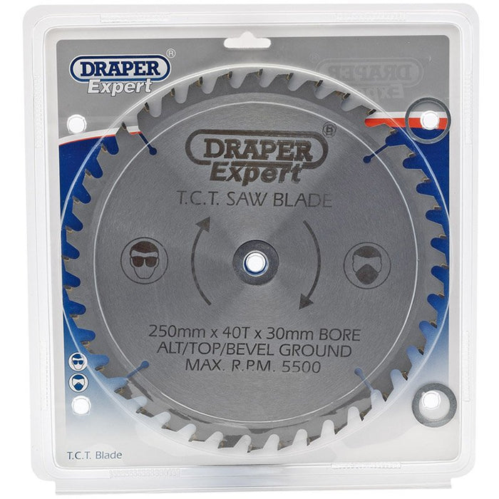 Draper Tools Expert TCT Saw Blade 250X30mmx40T