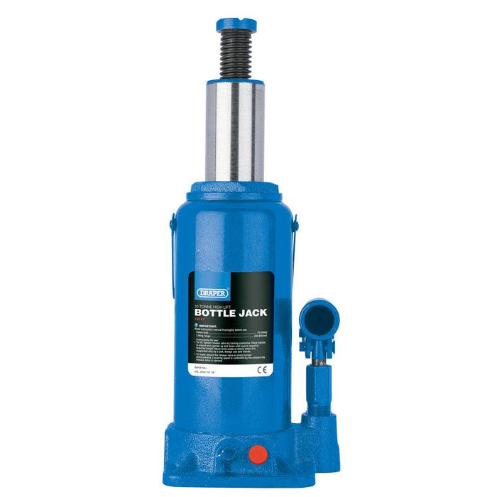 Draper Tools High Lift Hydraulic Bottle Jack (10 Tonne)
