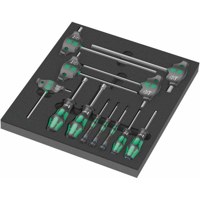 Wera 9713 Foam Insert Hex Screwdriver Set 1, 12 Piece 150104