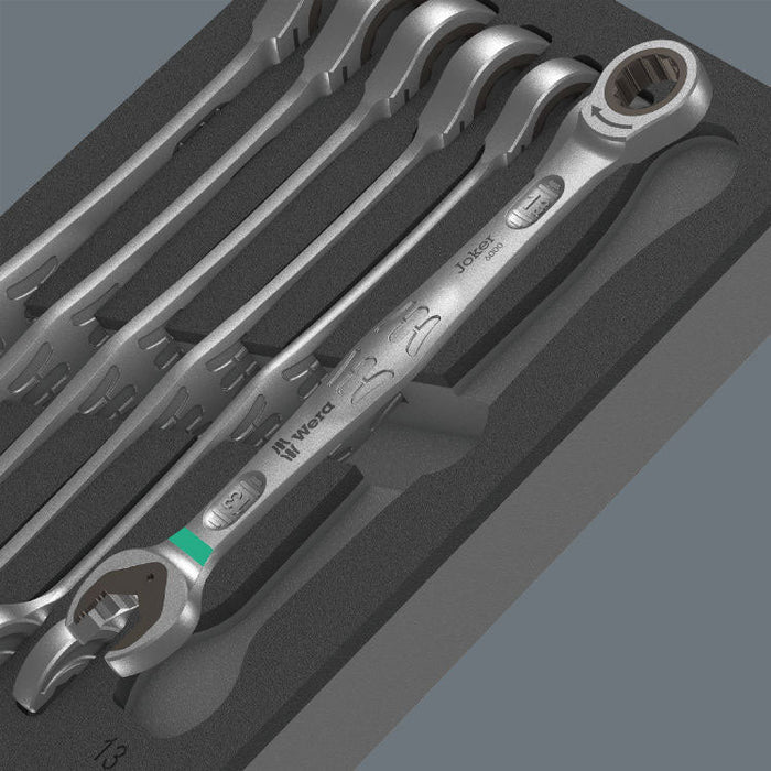 Wera 9730 Foam Insert 6000 Joker Metric Ratcheting Combination Wrench Set 11 Piece 150120
