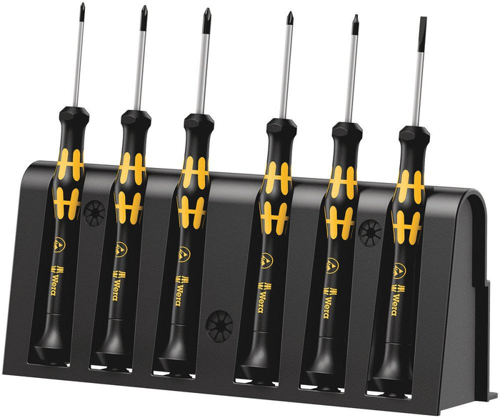 Wera 1550/6 ESD Micro Precision Screwdriver Set & Rack 6 Pce 030180