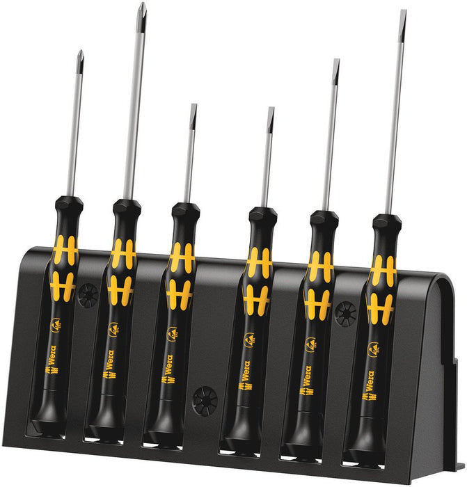 Wera 1578 ESD Slotted/Phillips Precision Screwdriver Set & Rack 6 Pce 030170