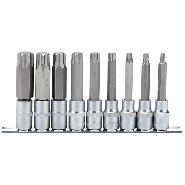 Draper Tools 1/2 Sq. Dr. 100mm Long Draper TX-STAR® Socket Bit Set (9 Piece)