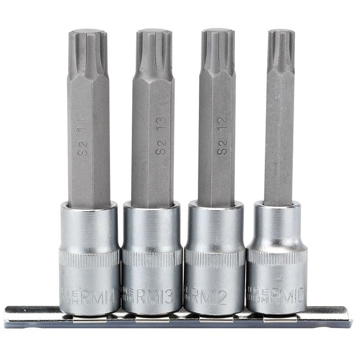 Draper Tools 1/2 Sq. Dr. Ribe® Socket Bit Set (4 piece)