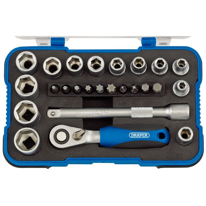 Draper Tools 1/4 Sq. Dr. Metric Socket Set (25 Piece)