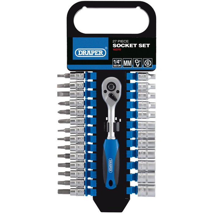 Draper Tools 1/4 Sq. Dr. Metric Socket Set (27 Piece)