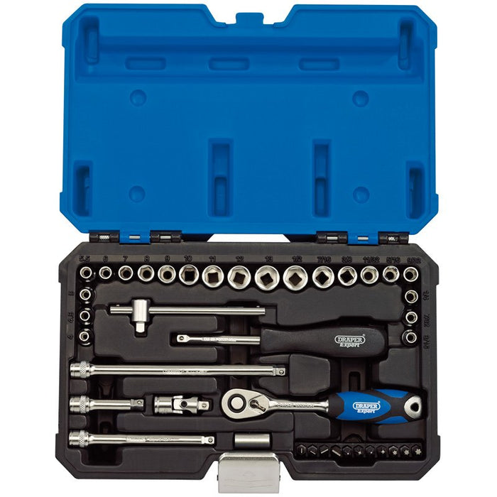 Draper Tools 1/4 Sq. Dr. Combined MM/AF  Socket Set (40 piece)