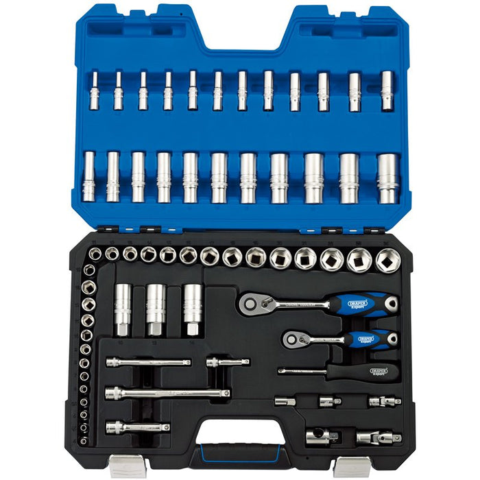 Draper Tools 1/4 and 3/8 Sq. Dr. Metric Socket Set (65 piece)
