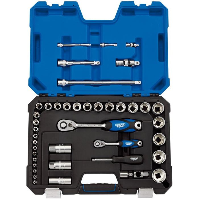 Draper Tools 1/4 and 1/2 Sq. Dr. Metric Socket Set (42 piece)