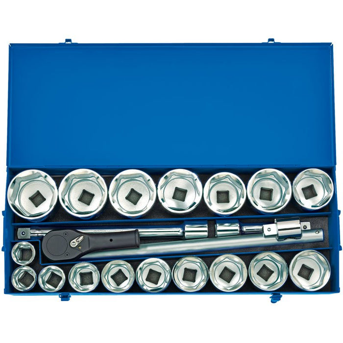 Draper Tools 1 Sq. Dr. Metric Socket Set in Metal Case (22 Piece)