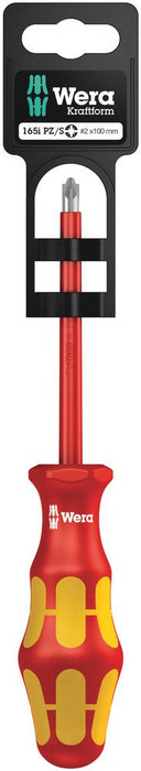 Wera 165 PZ/SLL VDE PlusMinus Screwdriver For (Pozidriv/Slotted) # 2x100mm 100022