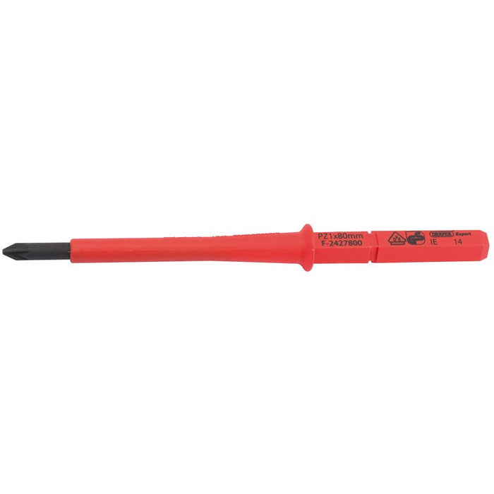 Draper Tools Ergo Plus® PZ Type VDE Interchangeable Screwdriver Blade No:1 x 80mm