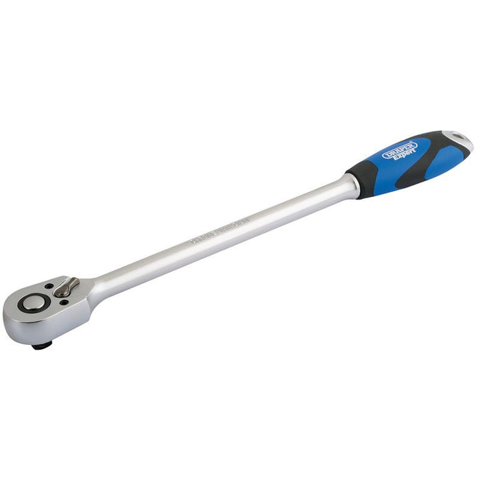 Draper Tools 3/8 Sq. Dr. 48 Tooth Extra Long Reversible Quick Release Soft Grip Ratchet