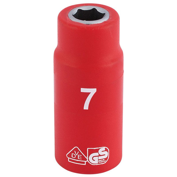 Draper Tools 1/4 Sq. Dr. Fully Insulated VDE Socket (7mm)