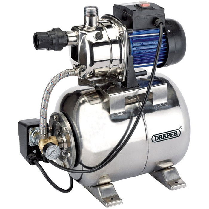 Draper Tools 53L/Min Stainless Steel Body Booster Pump (800W)