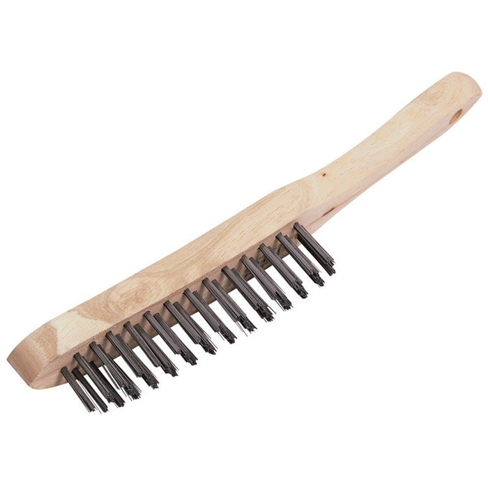Draper Tools 4 Row Wire Scratch Brush (290mm)