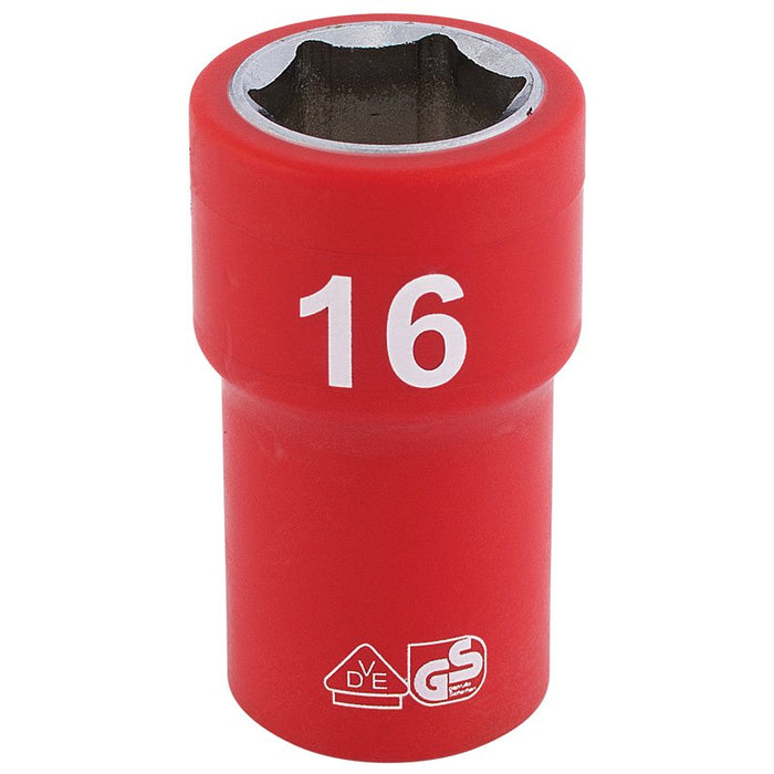 Draper Tools 3/8 Sq. Dr. Fully Insulated VDE Socket (16mm)