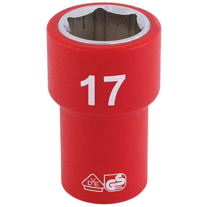 Draper Tools 3/8 Sq. Dr. Fully Insulated VDE Socket (17mm)