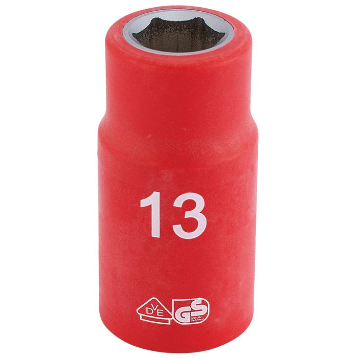 Draper Tools 1/2 Sq. Dr. Fully Insulated VDE Socket (13mm)