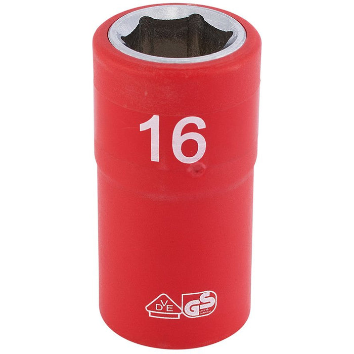 Draper Tools 1/2 Sq. Dr. Fully Insulated VDE Socket (16mm)