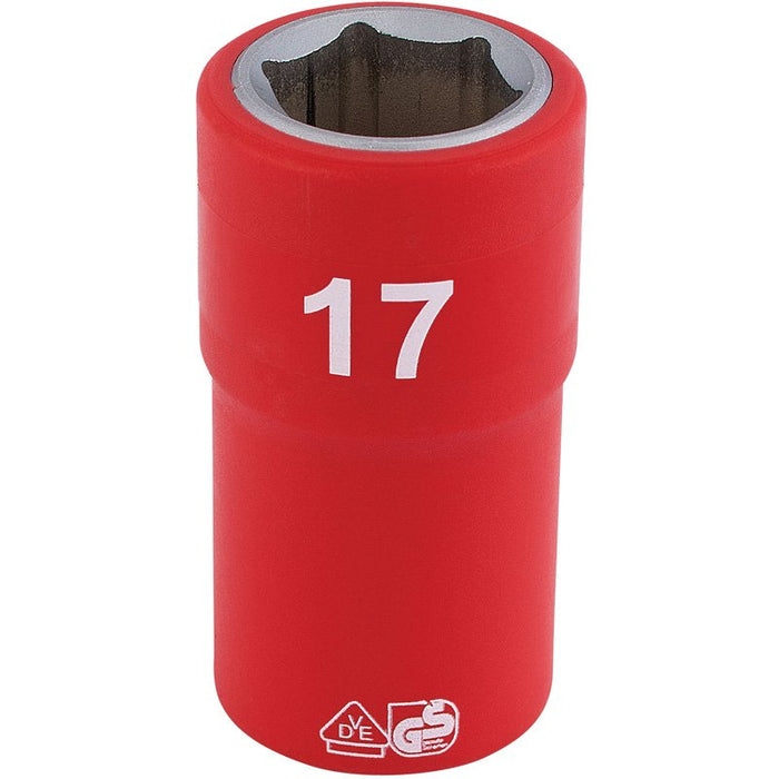 Draper Tools 1/2 Sq. Dr. Fully Insulated VDE Socket (17mm)