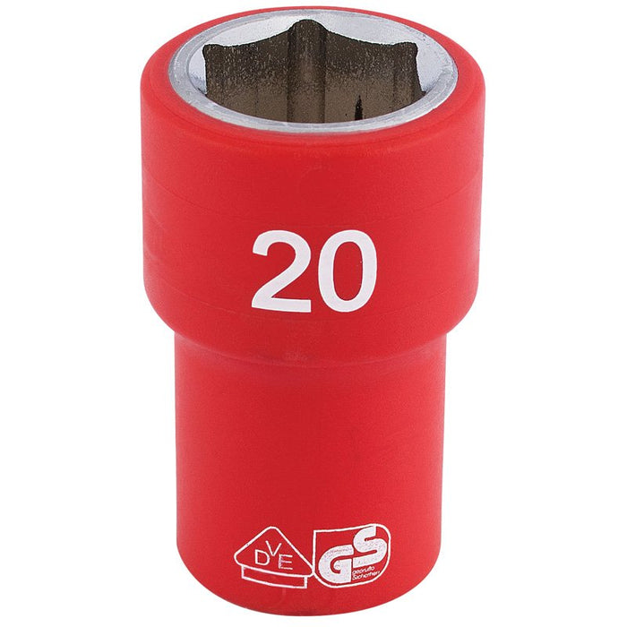 Draper Tools 1/2 Sq. Dr. Fully Insulated VDE Socket (20mm)