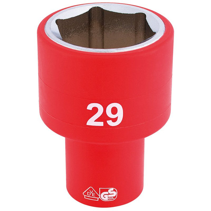 Draper Tools 1/2 Sq. Dr. Fully Insulated VDE Socket (29mm)