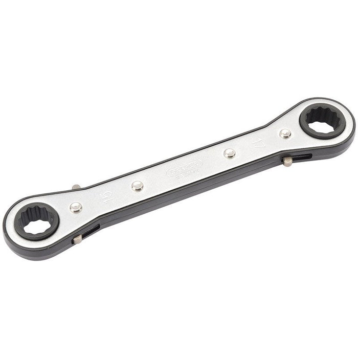 Draper Tools Ratcheting Ring Spanner (15mm x 17mm)