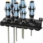 Wera 3334/3355/6 Screwdriver Set Stainless And Rack 6 Pce 032061
