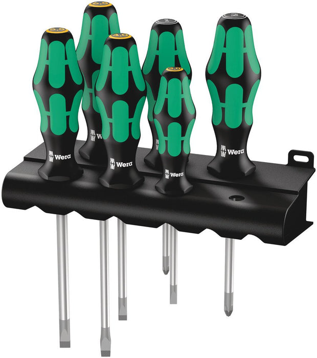 Wera Kraftform Plus SL/PZ Screwdriver Set & Rack 6 Pce 105656