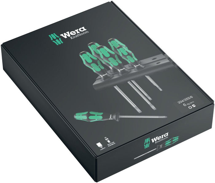 Wera Kraftform Plus SL/PZ Screwdriver Set & Rack 6 Pce 105656