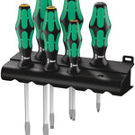 Wera 334/355 Screwdriver Set Kraftform Plus Lasertip & Rack 6 Pce 007681