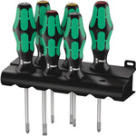 Wera Kraftform Plus SL/PH/PZ Screwdriver Set + Rack 6 Pce 105622