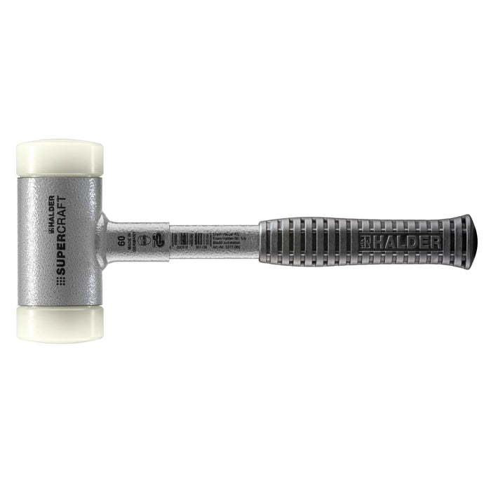 Halder Soft-Face Mallet Non-Rebound Break-Proof Steel Tube Handle Ø 70mm Nylon 2.25kg