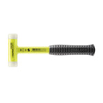 Halder Soft-Face Mallet Non-Rebound Break-Proof Steel Tube Handle Yellow Coated Ø 30mm Nylon
