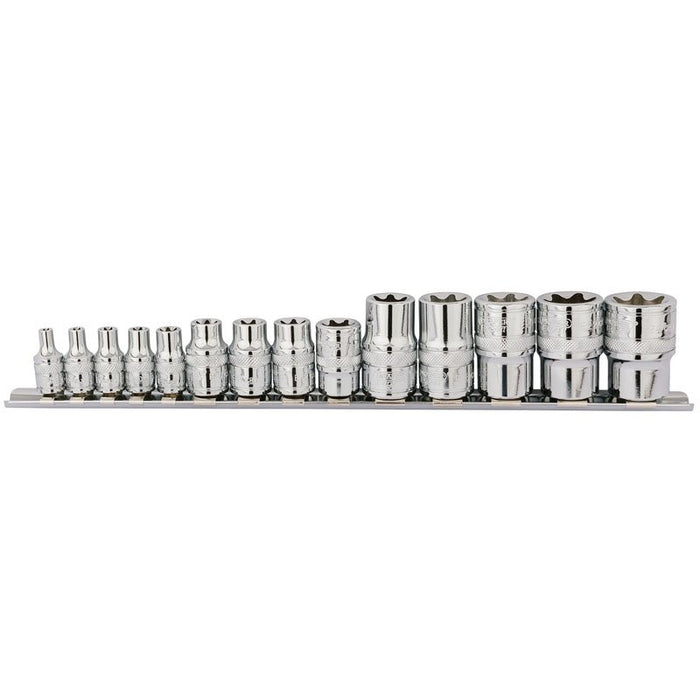 Draper Tools 1/4, 3/8, 1/2 Sq. Dr. Draper TX-STAR® Socket Set (14 Piece)