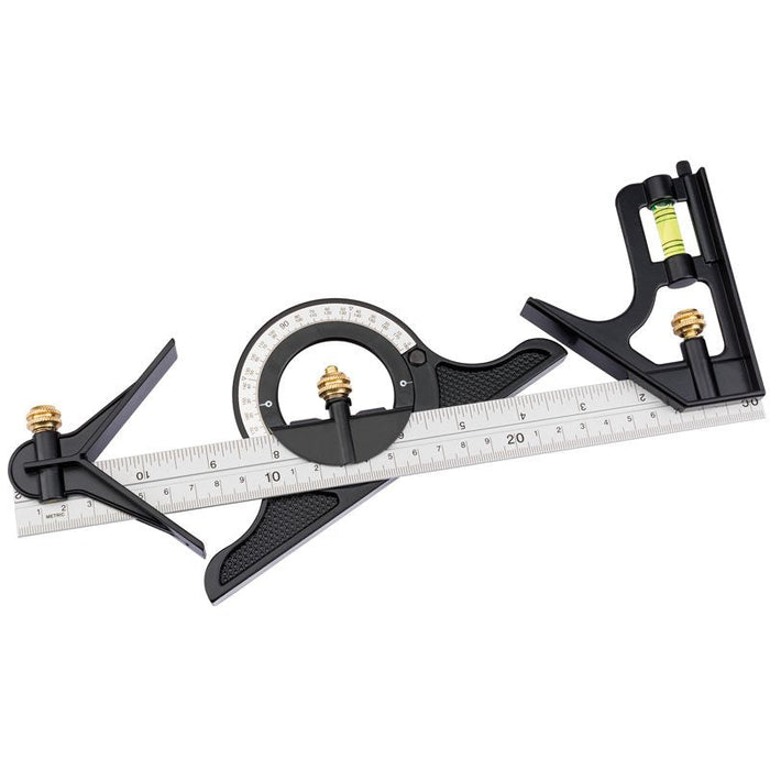 Draper Tools Combination Square with Centre Head and Protractor