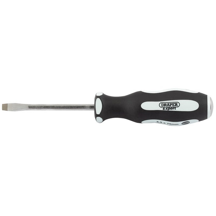 Draper Tools Pound Thru Plain Slot 8 x 200mm Soft Grip Screwdrivers