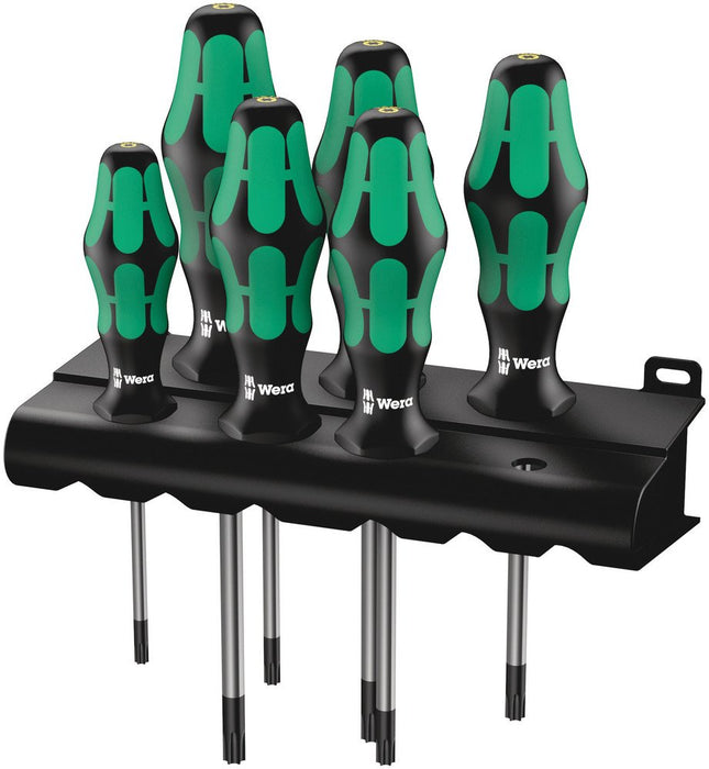 Wera 367/6 TorxÂ® Security Screwdriver Set & Rack 6 Pce 138250