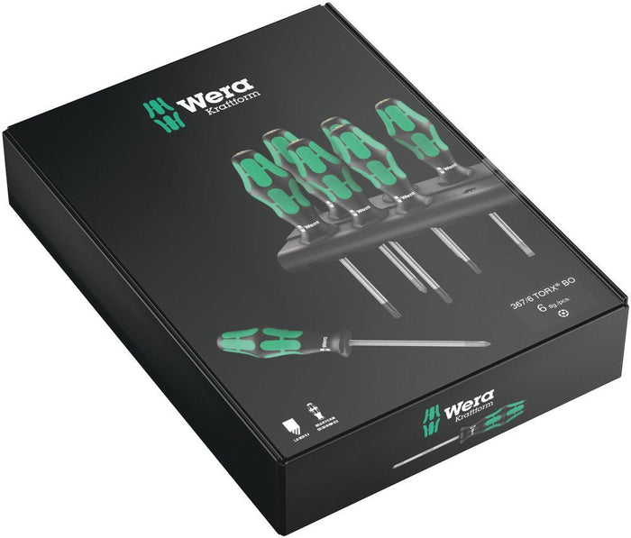 Wera 367/6 TorxÂ® Security Screwdriver Set & Rack 6 Pce 138250