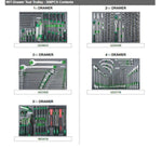 Toptul Pro-Plus Series 308pc Tool Set 7 Drawer Roller Cabinet - Green