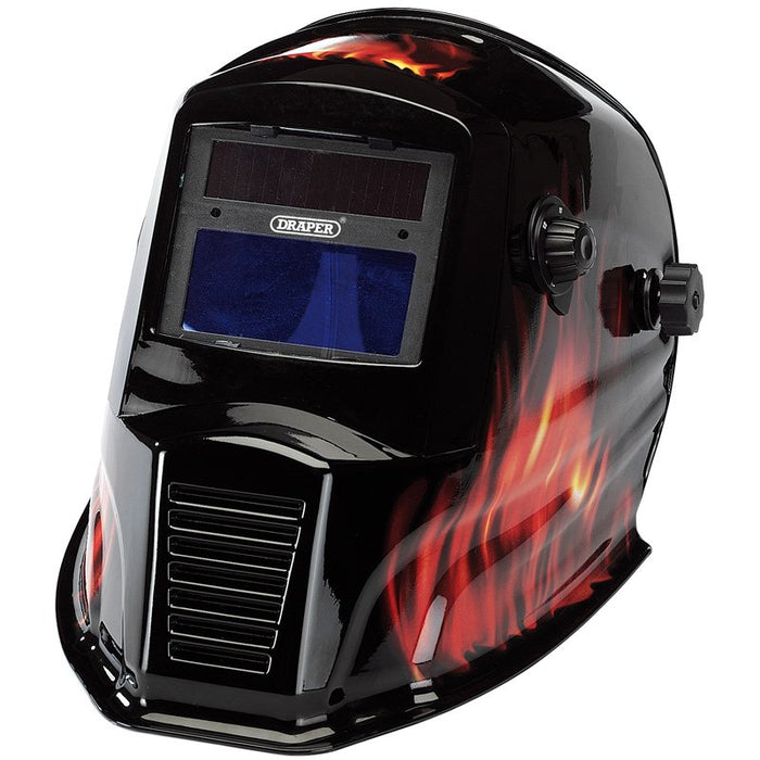 Draper Tools Solar Powered Auto-Varioshade Welding and Grinding Helmet-Flame