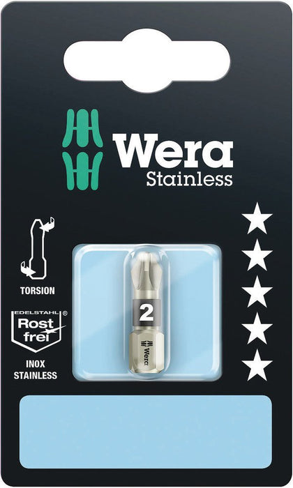 Wera 3855/1 Torsion Pozi Bit Stainless PZ 1x25mm 073613