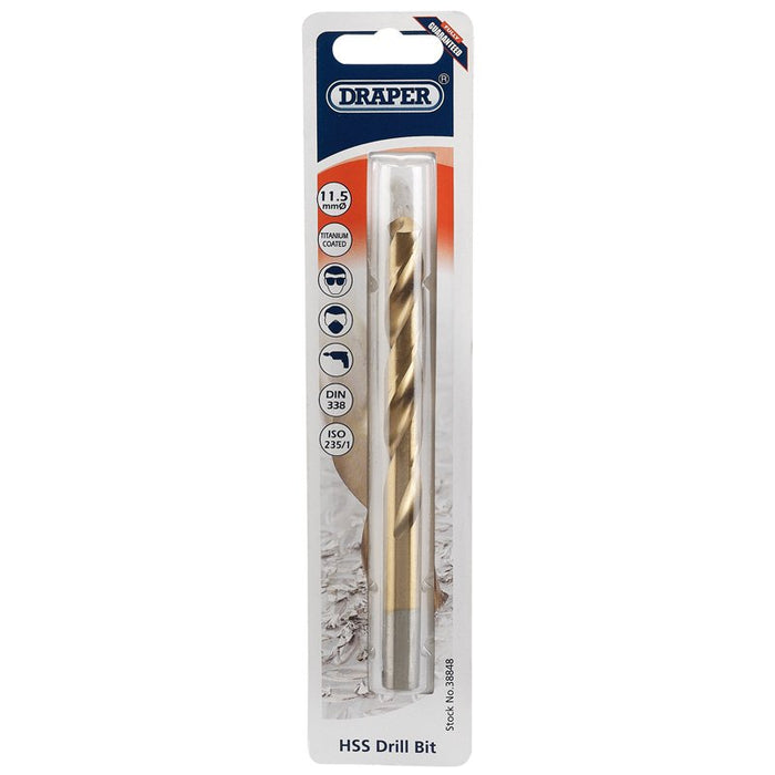Draper Tools 11.5mm HSS Titanium Drill Bit
