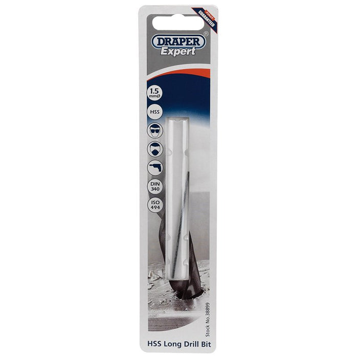 Draper Tools Expert 1.5 X 70mm HSS Extra Long Drill Bit