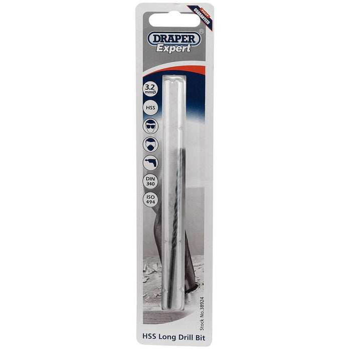 Draper Tools Expert 3.2 X 100mm HSS Extra Long Drill Bit