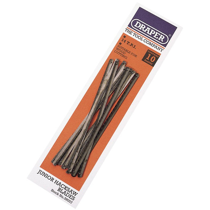Draper Tools 10 x 14 tpi Wood Cutting Junior Hacksaw Blades