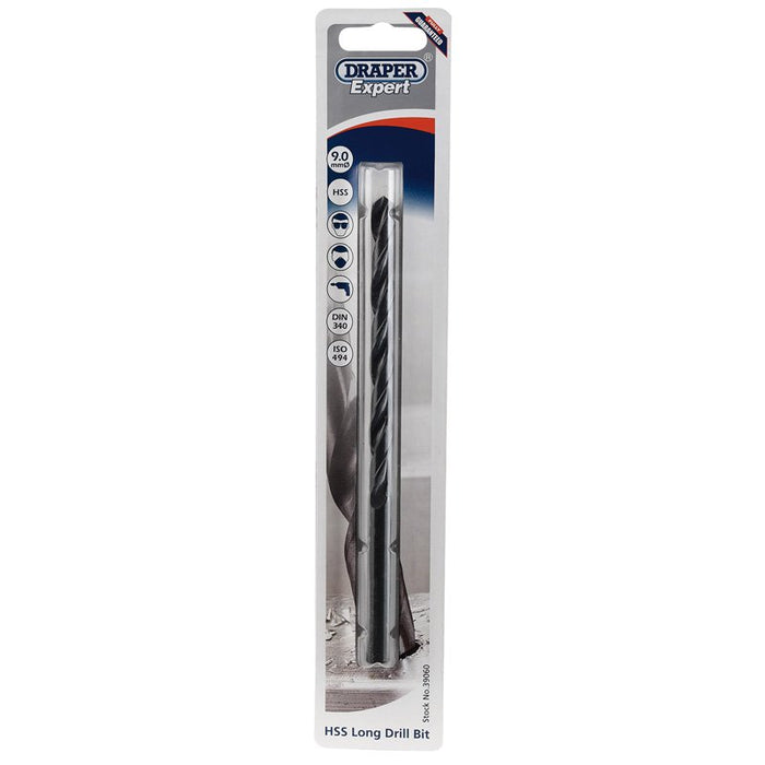 Draper Tools Expert 9.0 X 170mm HSS Extra Long Drill Bit