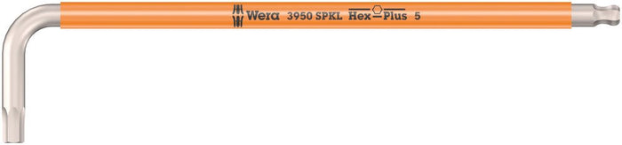 Wera 3950 Multicolour Hex & Ball End L-Key Stainless - Metric