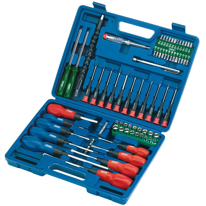 Draper Tools Screwdriver, Socket and Bit Set (70 Piece)